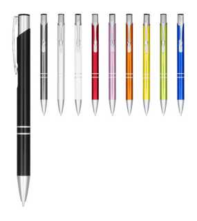 Kovové kuličkové pero>bílá