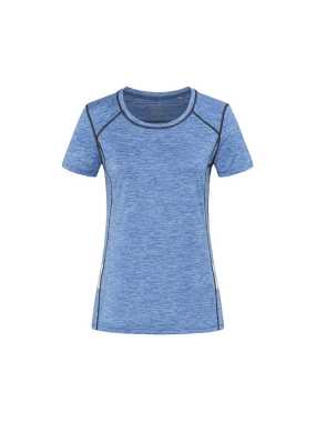 Dámské triko (STEDMAN Recycled Sports-T Reflect)>modrá (heather)>M