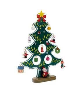 Dřevěné vánoční dekorace> zelená