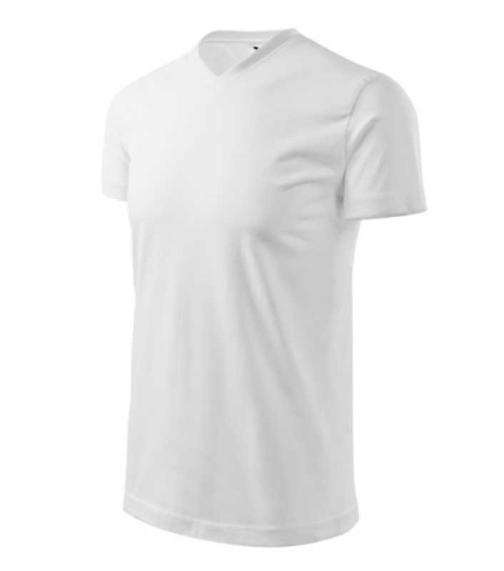 Unisex tričko (MALFINI Heavy V-neck 200)> bílá> M