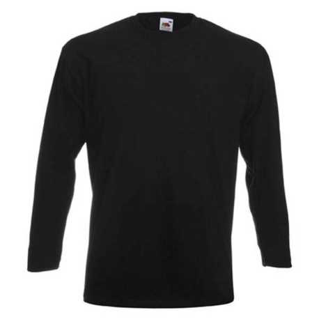 Pánské tričko (FRUIT OF THE LOOM Super Premium Long Sleeve T)>černá>S