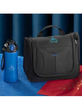 Sada láhev a kosmetická taška > modrá