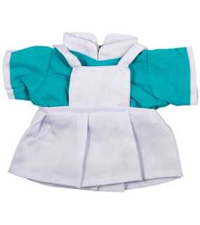 Oblečení pro plyšové hračky (MBW Nurse dress) > bílá/tyrkysová > M