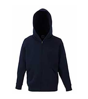 Dětská mikina (FRUIT OF THE LOOM Kids Hooded Sweat Jacket )>modrá (deep navy)>9/11