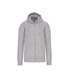 Unisex mikina (KARIBAN FULL ZIP HOODED SWEATSHIRT)>šedá (oxford)>XL