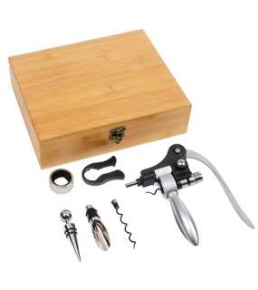 Sada na víno> hnědá / stříbrná