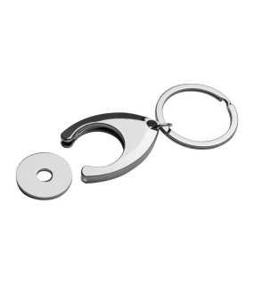Kovová klíčenka s žetonem > šedá
