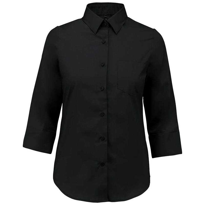 Dámská košile(LADIES' 3/4 SLEEVE SHIRT KARIBAN)>černá>L