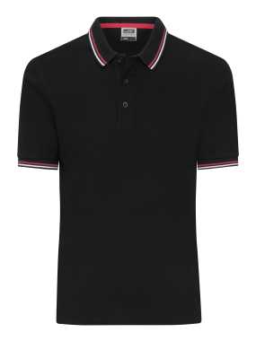 Pánská polokošile (JN Men's Polo) > černá/bílá/červená > 2XL