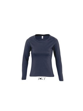 Dámské triko (Sols MAJESTIC WOMEN LONG SLEEVE T-SHIRT>modrá (navy)>M