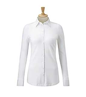 Dámský top (Long Sleeve Stretch Top RUSSELL)>bílá>L