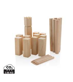 Herní sada Kubb ze dřeva > hnědá