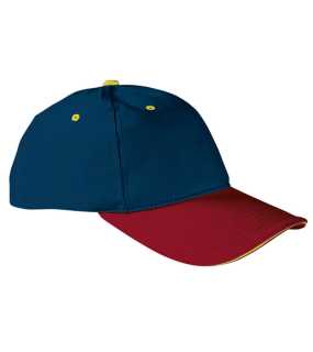 Unisex kšiltovka (SANDWICH) > modrá (orion navy) / červená (lotto) / žlutá (lemon)