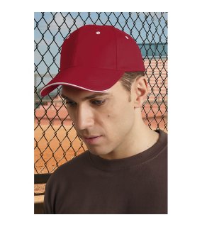 Unisex kšiltovka (SANDWICH) > červená (lotto) / bílá