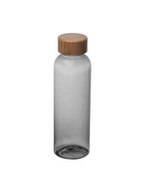 Láhev z PET s bambusovým víkem, 500 ml > šedá (anthracite)