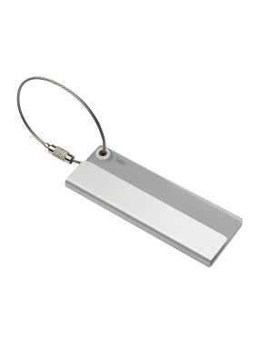 Jmenovka na zavazadla > šedá / stříbrná