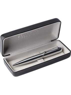 Kuličkové pero v luxusním dřevěném pouzdře> stříbrná