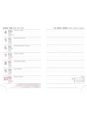 Diář (Flip 2026) - 9 x 14 cm > černá/modrá > týdenní kapesní