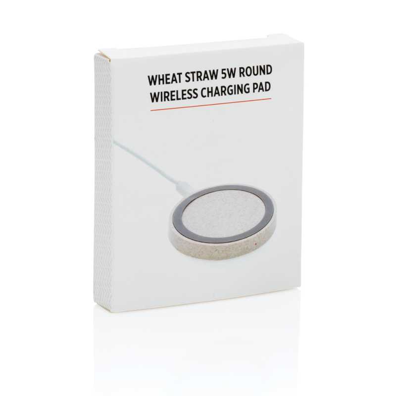 Bezdrátová nabíječka 5W z pšeničné slámy  > hnědá