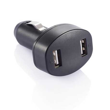 Dvojitá USB nabíječka do auta> černá
