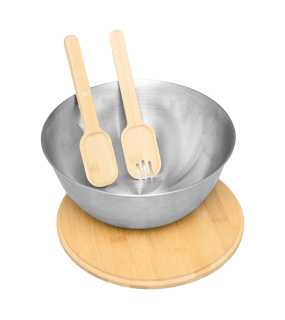 Mísa na salát > hnědá/stříbrná