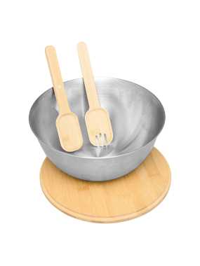 Mísa na salát > hnědá/stříbrná