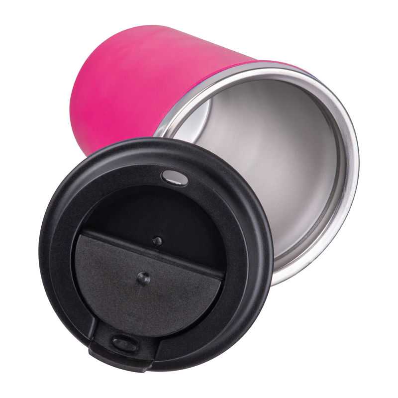 Dvoustěnná sklenice z nerezové oceli, 350 ml > růžová