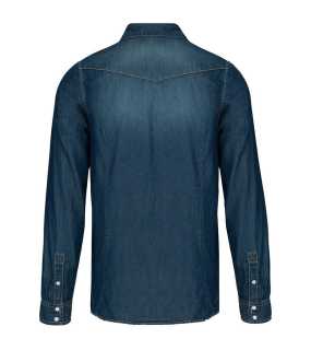 Pánská košile (KARIBAN MEN'S LONG SLEEVE DENIM SHIRT)>modrá (jean)>XL