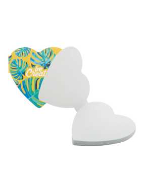 Bloček se samolepícími lístky na zakázku > bílá