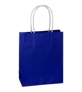 Papírová taška (Barevné - hladký papír) > modrá > 18x8x22 cm