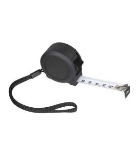 Ocelový svinovací metr s plastovým pouzdrem, 3 m > černá
