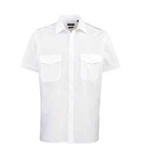 Pánská košile (PREMIER MEN'S SHORT SLEEVE PILOT SHIRT)>bílá>L