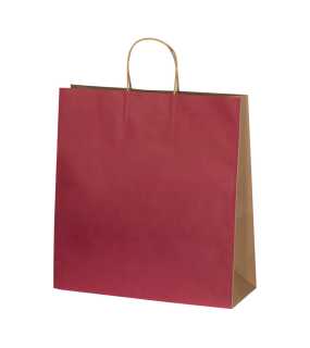 Velká recyklovaná papírová taška > červená (burgundy)