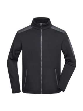 Pánská fleece bunda (JN Men's Knitted Fleece Jacket)>černá / šedá (carbon)>M