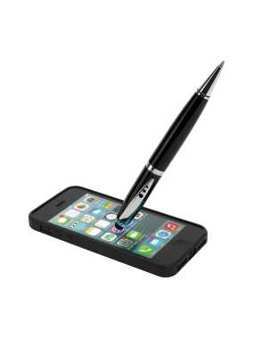 Kovové pero> černá / stříbrná