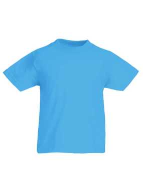 Dětské tričko (FRUIT OF THE LOOM Kids Valueweight T)>modrá (azur)>14/15