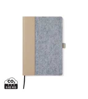 Zápisník VINGA Albon z GRS recykl. plsti > šedá