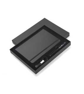 Sada poznámkového bloku s perem a kroužkem na klíče > černá