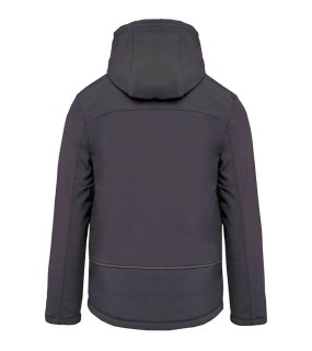 Pánská bunda (Kariban MEN'S HOODED SOFTSHELL LINED PARKA) > šedá (titanium) > XL