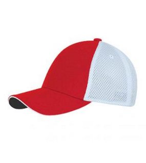 5 panelová kšiltovka> červená