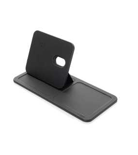 Bezdrátová stolní nabíječka Swiss Peak 3v1 z RCS recykl. PU > černá