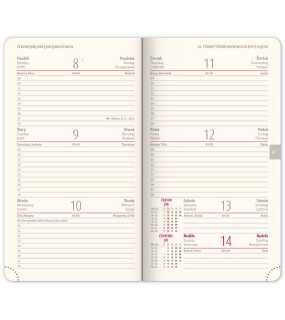 Diář (Diamante 2026) - 9 x 15,5 x 1 cm > černá > kapesní týdenní