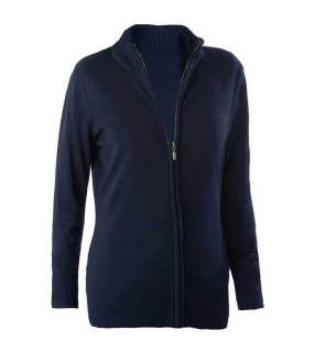 Dámský svetr(KARIBAN LADEIES ZIP CARDIGAN)>modrá (navy)>M