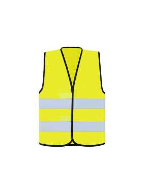 Unisex vesta (Korntex SAFETY VEST "WOLFSBURG" - BLACK HEM) > žlutá > XL
