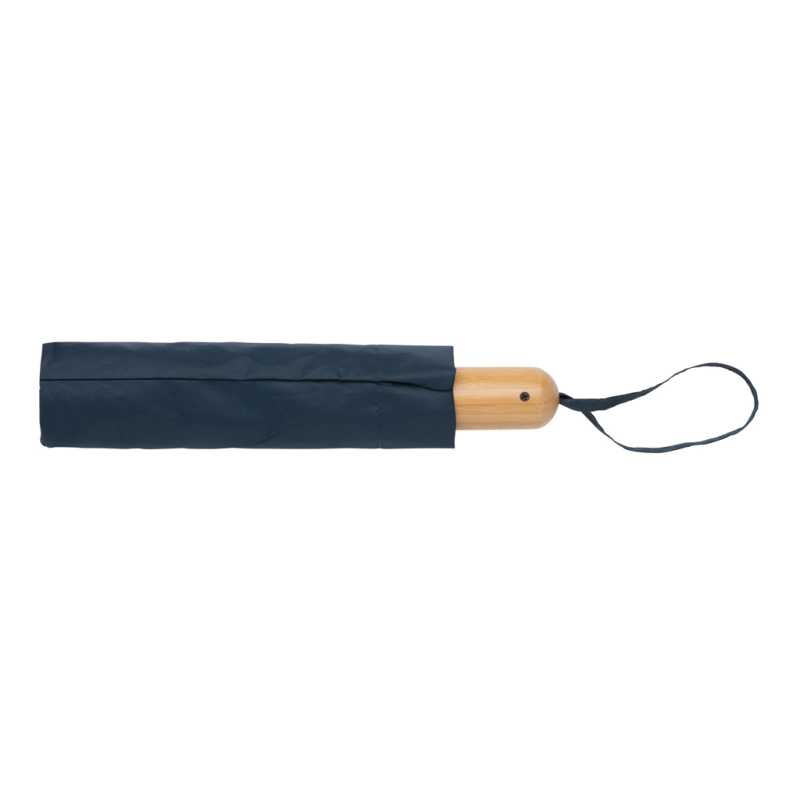 21" bambus auto-open/close deštník Impact ze 190T RPET > modrá (navy)