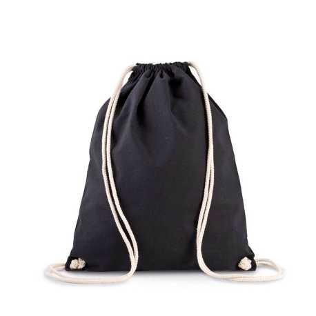 Batoh (KIMOOD ORGANIC COTTON BACKPACK WITH Drawstring CARRY HANDLES)>černá