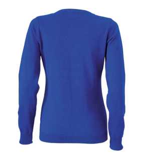 Dámský svetr (JN Ladies' V-Neck Pullover)>modrá (royal)>M