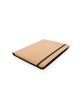 Korkové portfolio A4 s perem, černá> černá