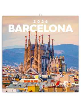Nástěnný kalendář (Barcelona 2026) - 30 x 30 x 1 cm