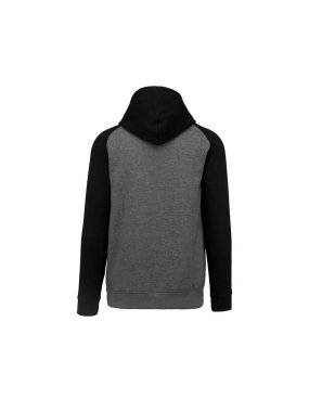 Dětská mikina (Proact KIDS' TWO-TONE HOODED SWEATSHIRT) > šedá (heather) / černá > 10/12